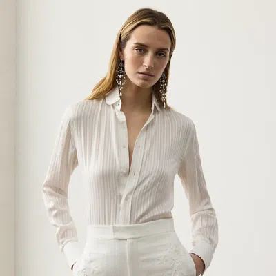 RALPH LAUREN RALPH LAUREN CORMAC STRIPED SILK JACQUARD SHIRT