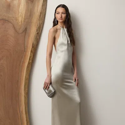 Ralph Lauren Corra Stretch Satin Evening Dress