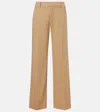 Ralph Lauren Corrine Low-rise Wool Wide-leg Pants In Neutral