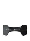 Ralph Lauren Leather Corset Belt In Black