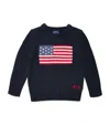 Ralph Lauren Cotton American Flag Sweater In Navy