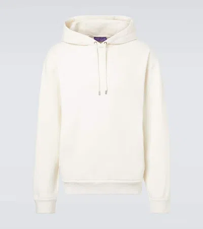 Ralph Lauren Cotton And Cashmere Jersey Hoodie In White