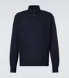Ralph Lauren Cotton And Cashmere Polo Shirt In Blue