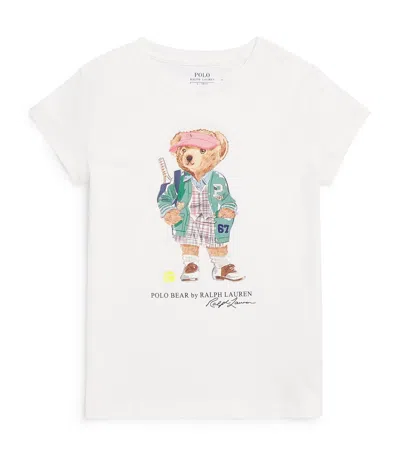 Ralph Lauren Kids' Cotton Bear Logo T-shirt In Green