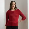 Ralph Lauren Cotton-blend Boatneck Sweater In Red