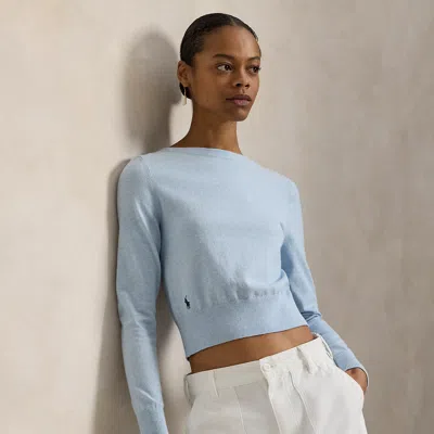 Ralph Lauren Cotton-blend Boatneck Sweater In Multi