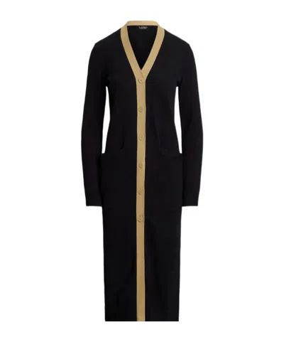Ralph Lauren Cotton Blend Cardigan In Black/bircht
