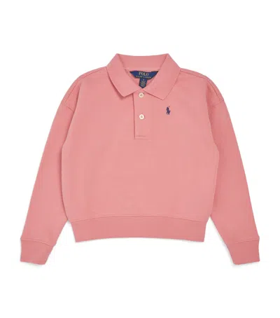 RALPH LAUREN COTTON-BLEND COLLARED SWEATSHIRT