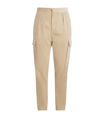 Ralph Lauren Cotton-blend Corduroy Cargo Trousers In Neutral