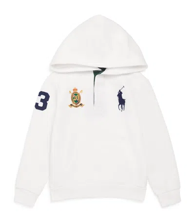 Ralph Lauren Kids' Cotton-blend Crest Logo Hoodie In White