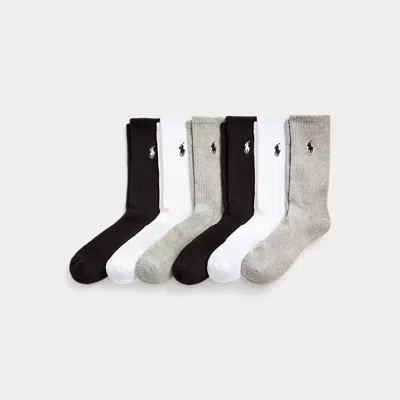 Polo Ralph Lauren Cotton-blend Crew Sock 6-pack In Ghast