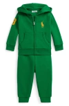 Ralph Lauren Cotton Blend Hoodie & Jogger Set In Green