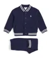 Ralph Lauren Cotton-blend Jacket And Sweatpants Set In Blue