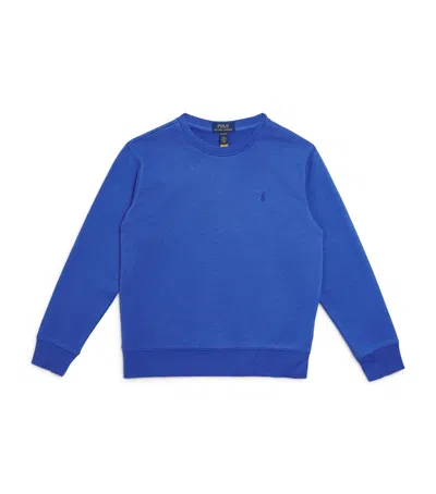 Ralph Lauren Kids' Cotton-blend Logo Sweatshirt In Blue