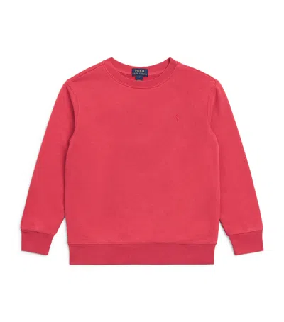 Ralph Lauren Kids' Cotton-blend Logo Sweatshirt In Red
