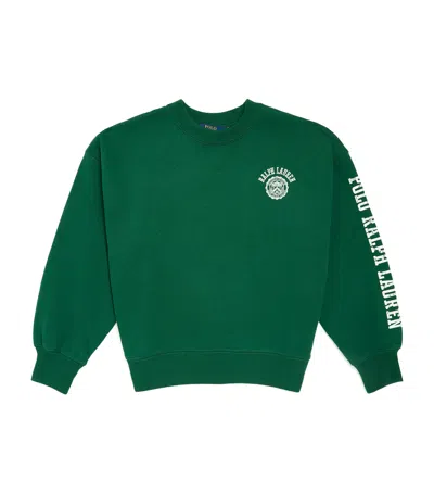 Ralph Lauren Kids' Cotton-blend Logo Sweatshirt In Green