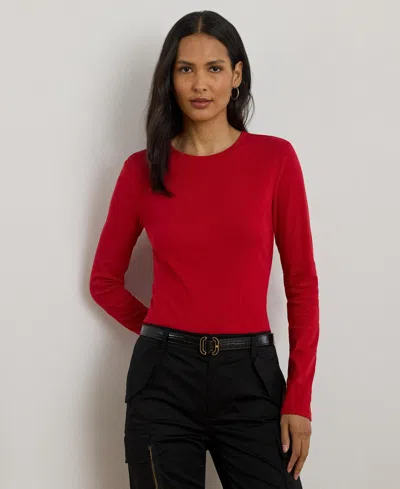 RALPH LAUREN COTTON-BLEND LONG-SLEEVE TOP