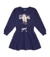 Ralph Lauren Cotton-blend Polo Bear Sweatshirt Dress In Blue
