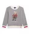 Ralph Lauren Cotton-blend Polo Bear Sweatshirt In Gray