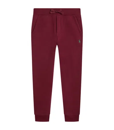 Ralph Lauren Kids' Cotton-blend Polo Pony Sweatpants In Burgundy