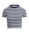 Ralph Lauren Cotton-blend Robbin Striped T-shirt In Blue