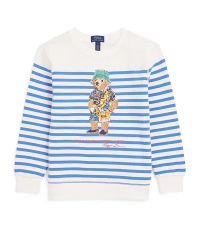Ralph Lauren Kids' Cotton-blend Stripe Polo Bear Sweatshirt