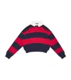 Ralph Lauren Cotton-blend Stripe Rugby Shirt In Red