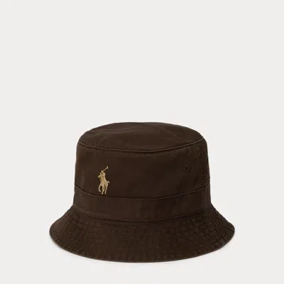 Ralph Lauren Cotton Bucket Hat In Brown