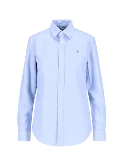 Ralph Lauren Cotton Button-front Oxford Shirt In Blue