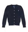 Ralph Lauren Cotton Cable-knit Cardigan In Black