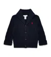 Ralph Lauren Cotton Cable-knit Cardigan In Blue