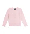 Ralph Lauren Cotton Cable-knit Cardigan In Pink
