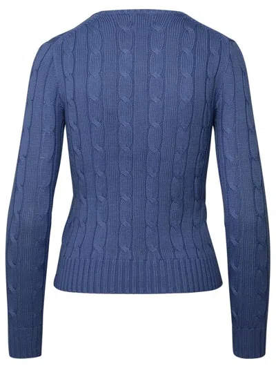 Ralph Lauren Cotton Cable-knit Crew Neck Jumper New Blue Litchfield