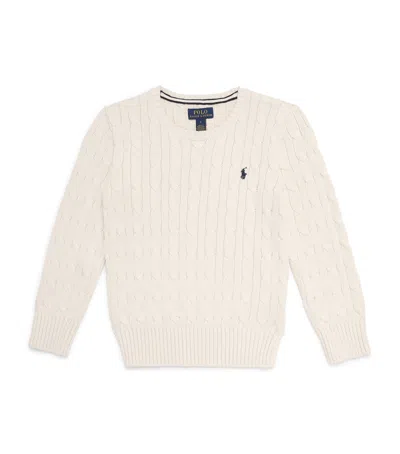 RALPH LAUREN COTTON CABLE-KNIT SWEATER