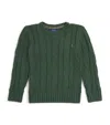 Ralph Lauren Cotton Cable-knit Sweater In Green