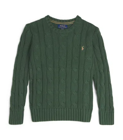 RALPH LAUREN COTTON CABLE-KNIT SWEATER