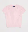 Ralph Lauren Cotton Cable-knit Top In Pink