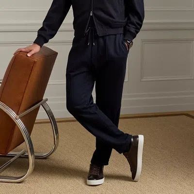 Ralph Lauren Cotton-cashmere Fleece Pant In Blue