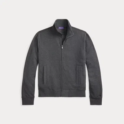 Ralph Lauren Cotton-cashmere Fleece Track Jacket In Black