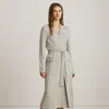 Ralph Lauren Cotton-cashmere Jersey Long Robe In Gray
