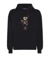 Ralph Lauren Polo Bear Cotton-cashmere Fleece Hoodie In Black