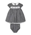 Ralph Lauren Cotton Check Dress And Bloomer Set In Multi
