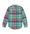 Ralph Lauren Cotton Check Polo Pony Shirt In Multi