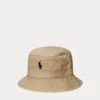 Polo Ralph Lauren Logo-embroidered Bucket Hat In Cafe Tan