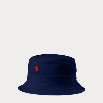 Polo Ralph Lauren Cotton Chino Bucket Hat In Newport Navy In Blue