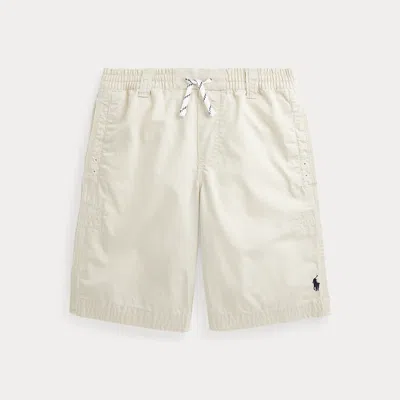Ralph Lauren Kids' Cotton Chino Drawstring Short In Basic Sand In White