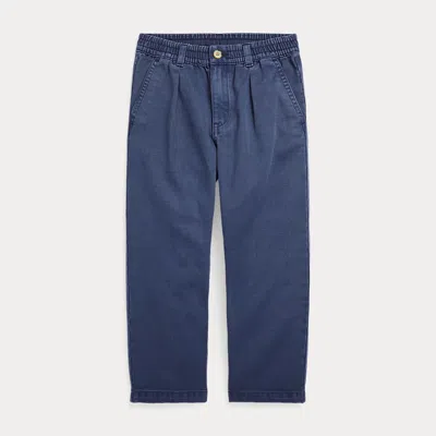 Polo Ralph Lauren Kids' Cotton Chino Drawstring Trouser In Blue