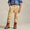 Polo Ralph Lauren Kids' Cotton Chino Drawstring Trouser In Brown