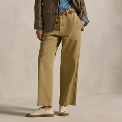 Polo Ralph Lauren Cotton Chino Straight-leg Pant In Khaki