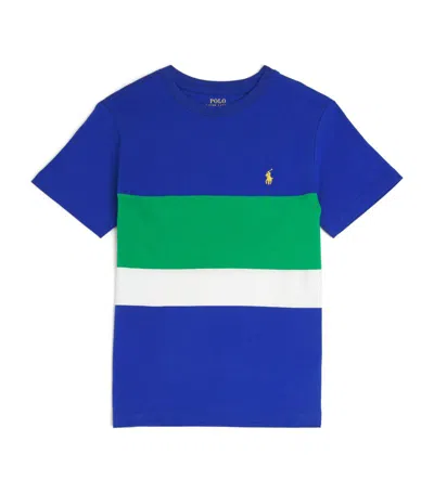 Ralph Lauren Kids' Cotton Colour-block T-shirt (6-14 Years) In Multi